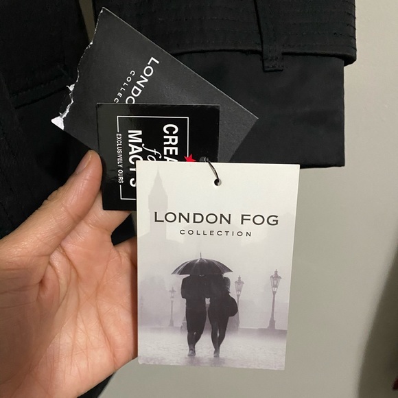 London Fog Double Breasted Trench Coat With Removable Hood - Picture 8 of 11